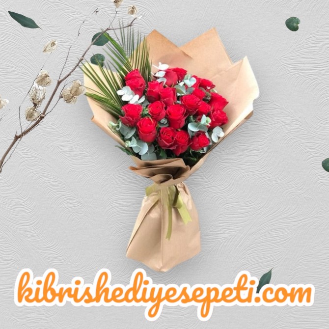 21 Kırmızı Gül Buketi